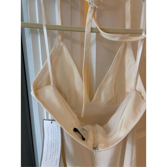 NWT J Crew Special collections ivory silk halter dress, Sz 4, $299 - Picture 6 of 7